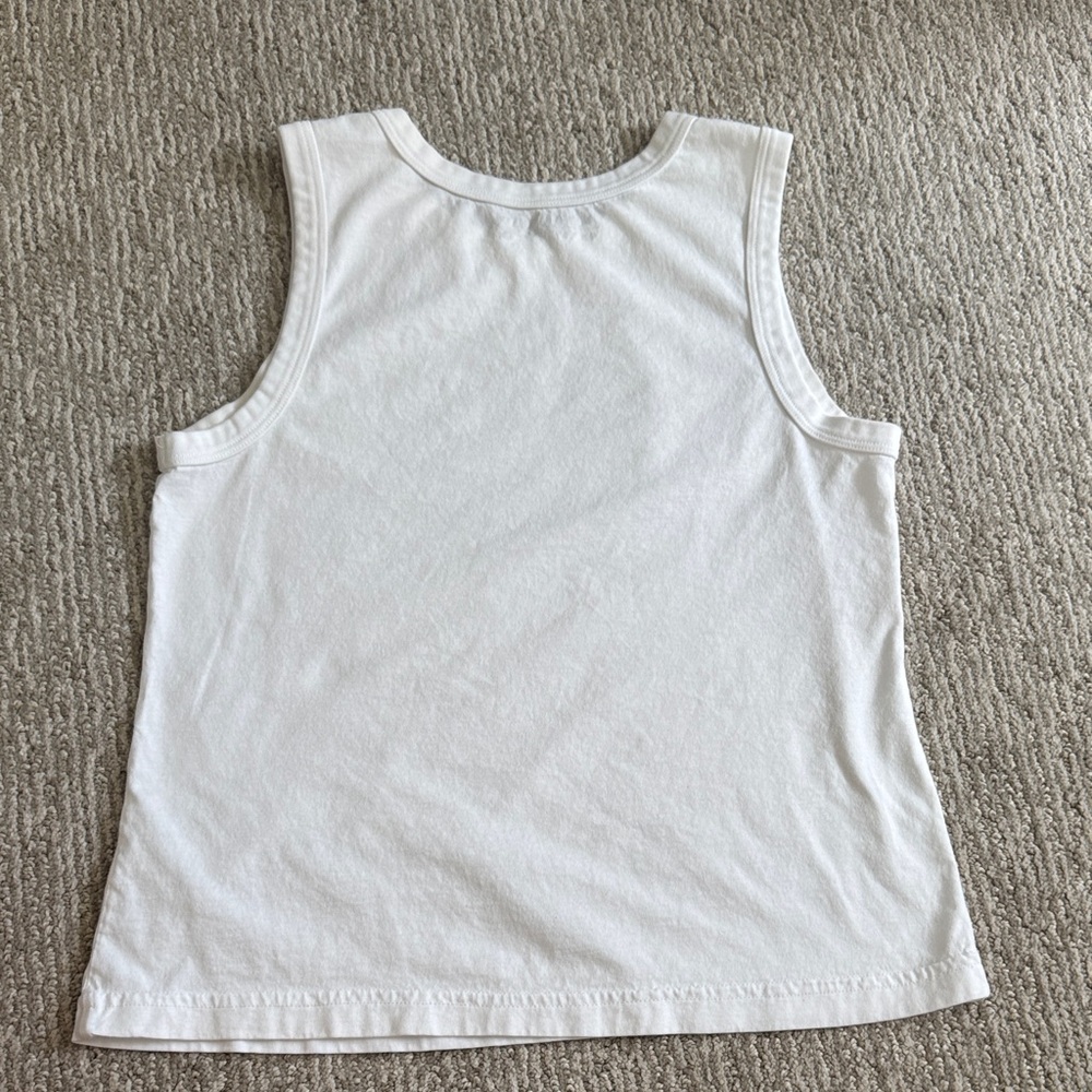 American Giant White Sleeveless Muscle Tank Top 100% Cotton USA Thick Size XS - Picture 5 of 5